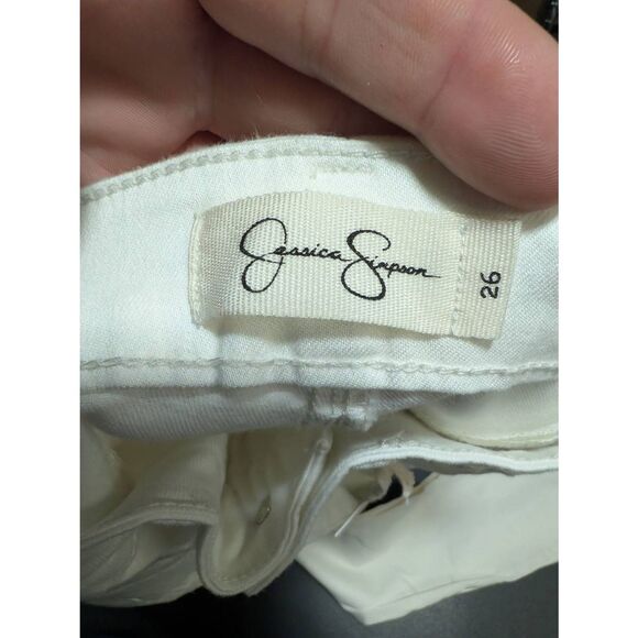 NWT Jessica Simpson "Kiss Me" Skinny Jeans White Women's Size 26 - Picture 3 of 9